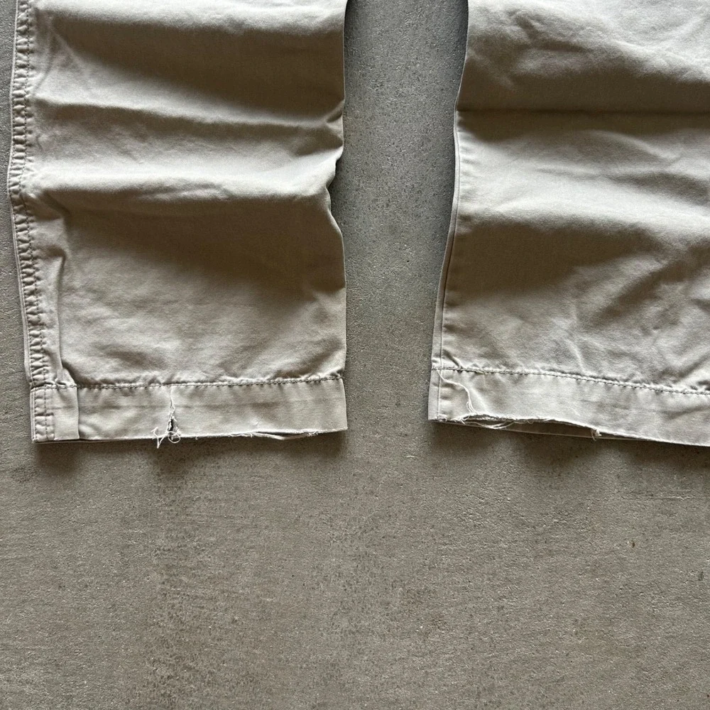 Vintage BKE Brooks Pants Mens 34R Tan Khaki Y2K Flat Front Straight Leg Canvas